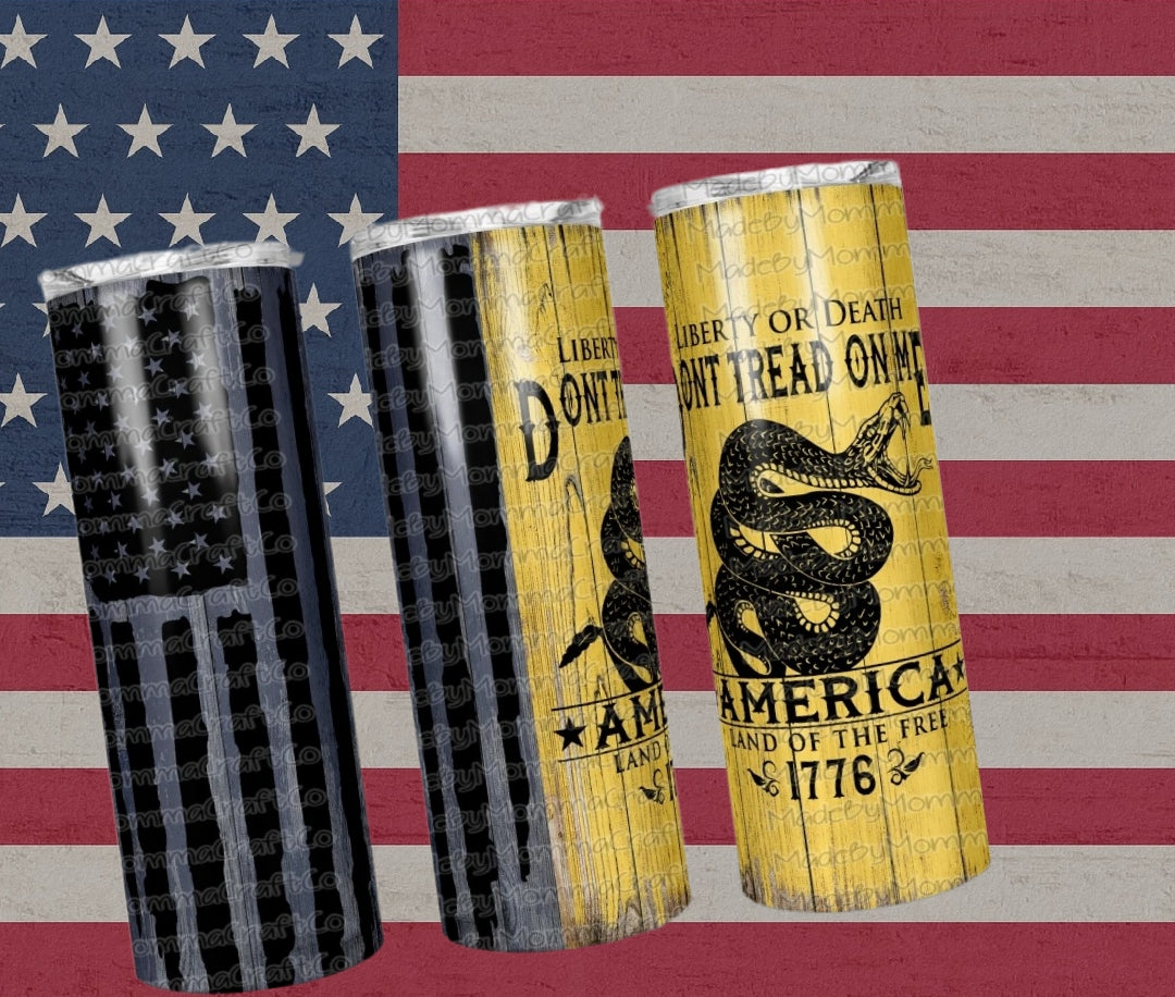 20oz 2nd Amendment sublimation stainless tumbler.
