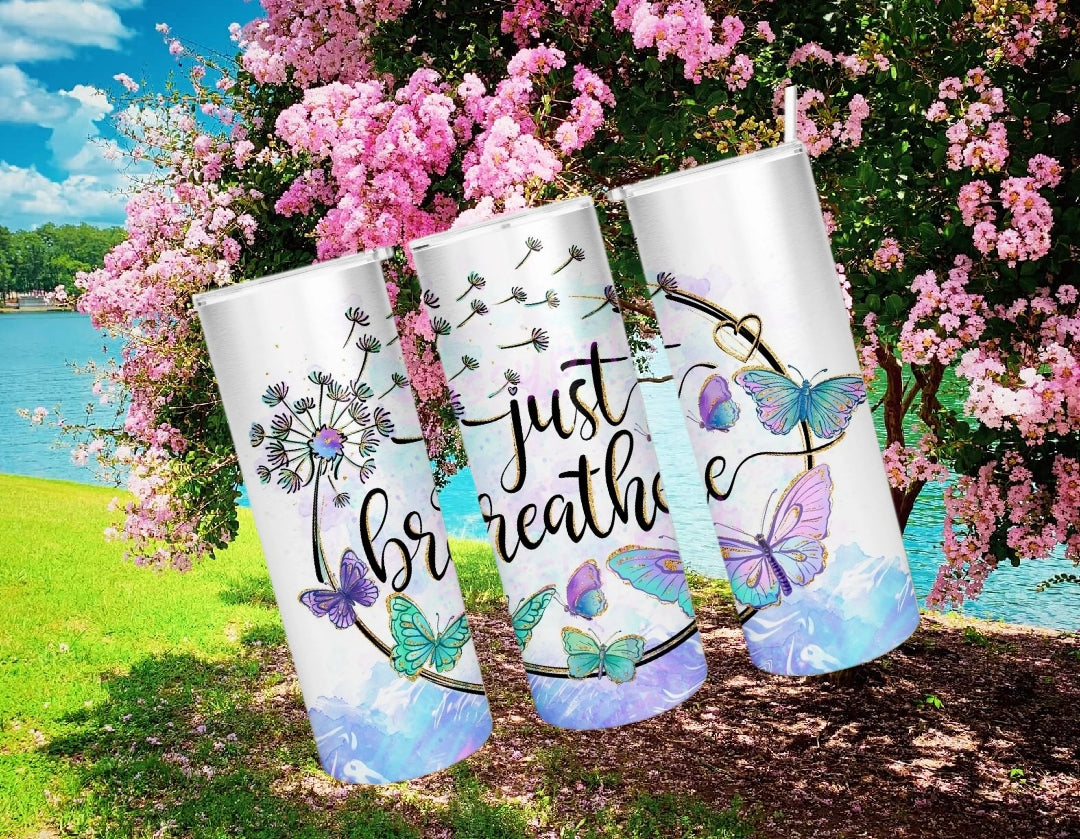20oz Just Breath sublimation stainless Tumbler.