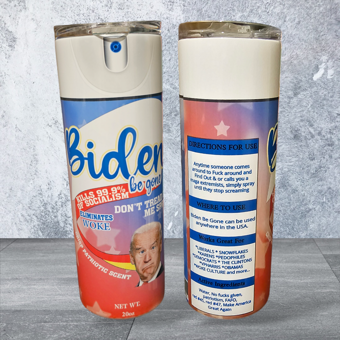 20oz "Biden be gone" sublimation stainless tumbler