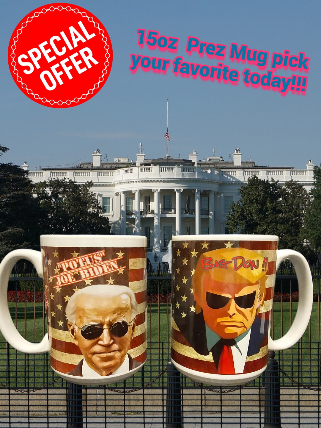 15oz Sublimation Presidential Coffee mugs