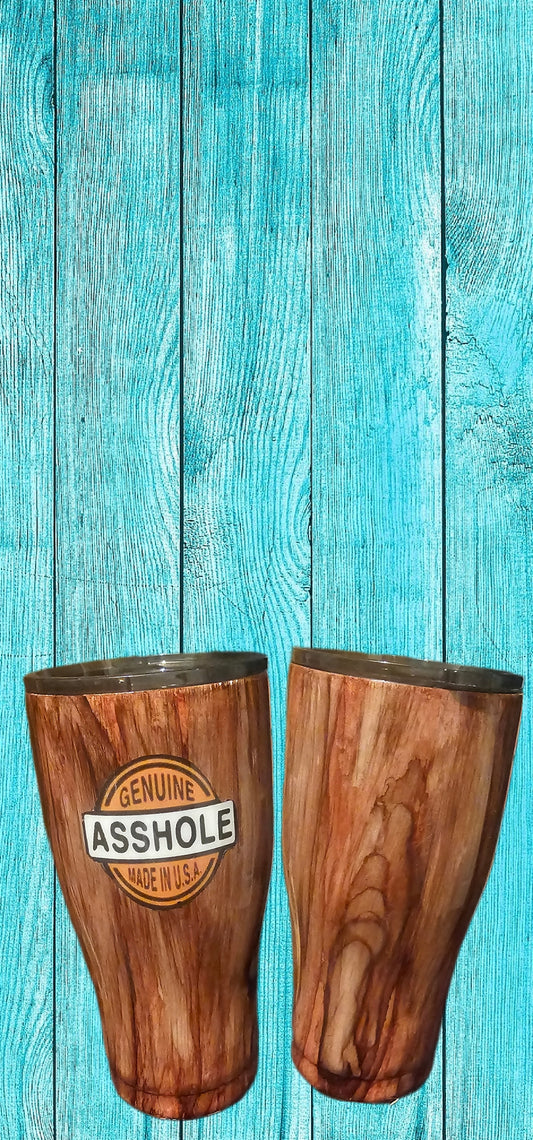 30oz Genuine Ahole custom epoxy finish stainless tumbler.