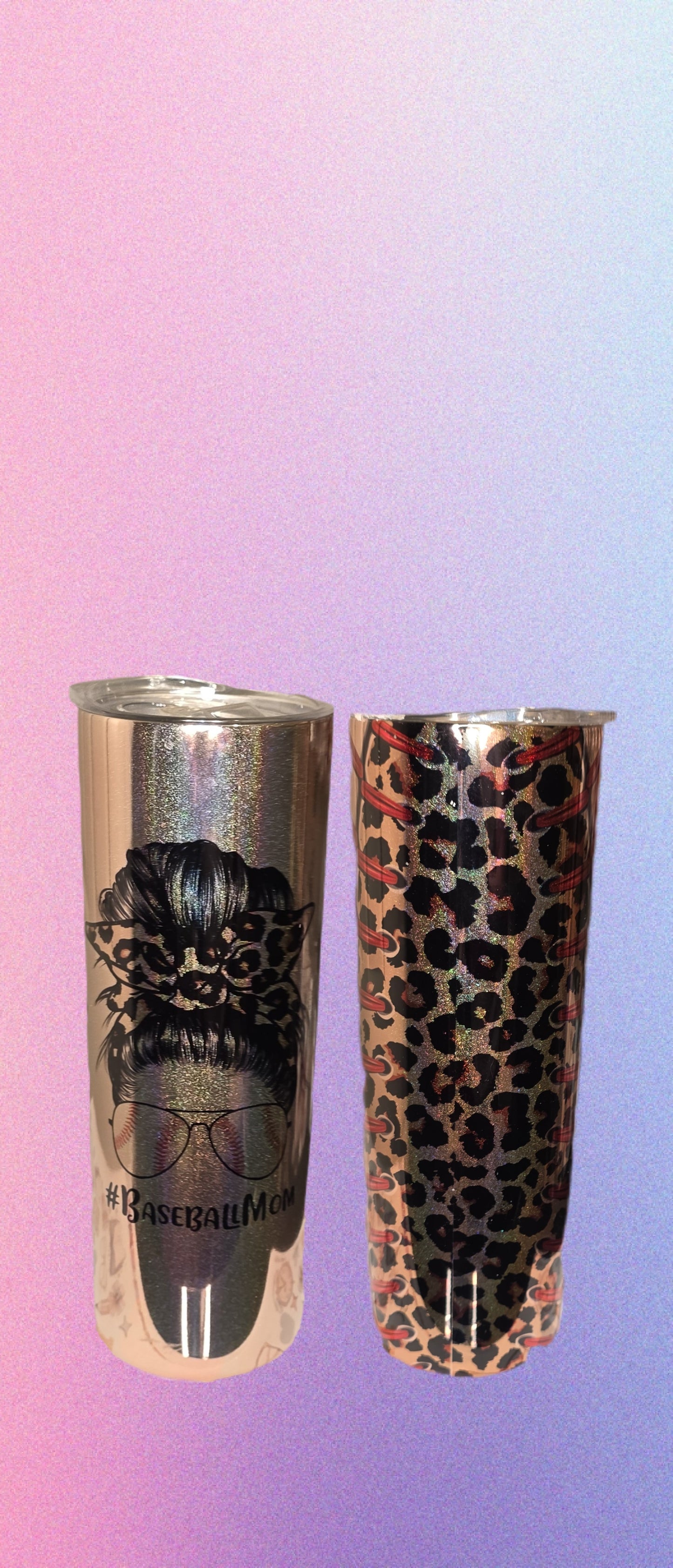 20oz translucent #Baseball mom sublimation stainless tumbler