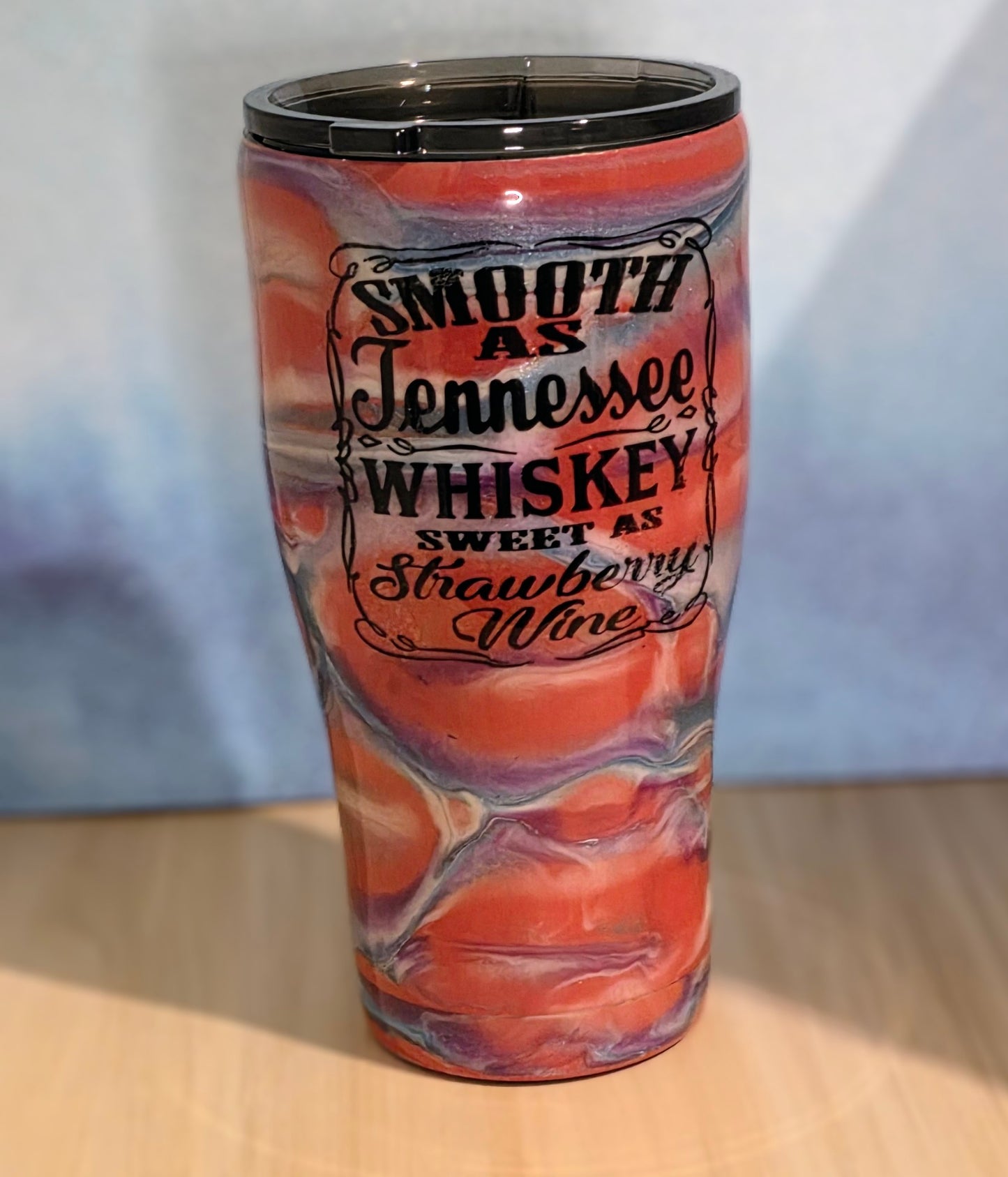 30oz Tennessee Whiskey custom epoxy Stainless Tumbler